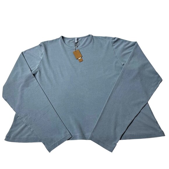 SKIMS New Vintage Long Sleeve Cropped T-Shirt Denim 4X - Picture 4 of 10